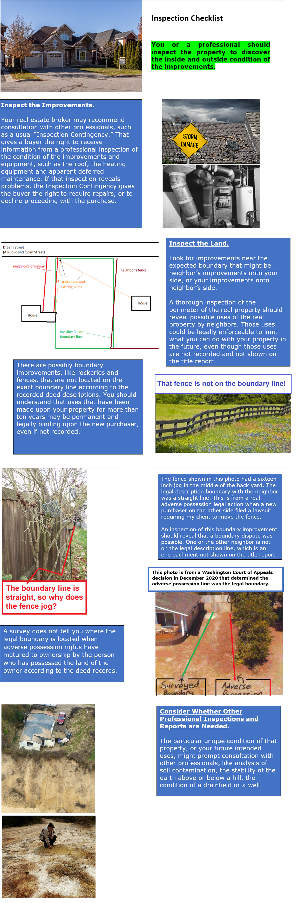 Inspection Checklist - Real Property Title Advisor